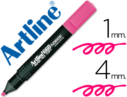 ARTLINE - ROTULADOR FLUORESCENTE SA -PUNTA BISELADA (Ref.EK-660 RO)