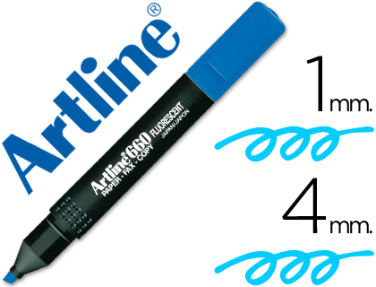 ARTLINE - ROTULADOR FLUORESCENTE ZUL -PUNTA BISELADA (Ref.EK-660 A)