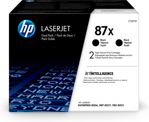 HP ( HEWLETT PACKARD ) - Toner laserjet 87x enterprise m506 mfp m527 pro m501 negro pack de 2 unidades 18000 paginas (Ref. CF287XD)