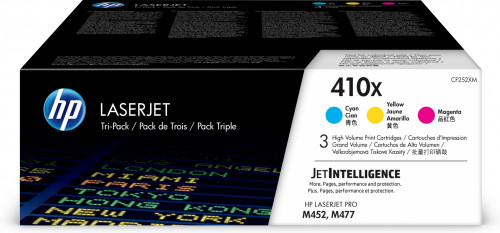 HP ( HEWLETT PACKARD ) - Toner 410x/m477 pack 3 colores alta capacidad/m452mfp m477 (Ref. CF252XM)
