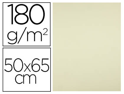 LIDERPAPEL - CARTULINA 50X65 CM 180G/M2 AMARILLO PAQUETE DE 25 (Ref.CX56)