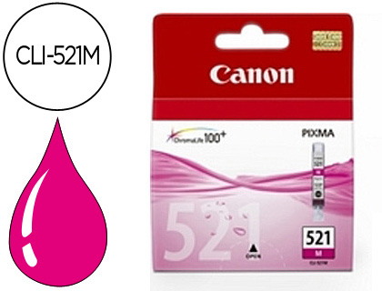 CANON - Cartuchos ORIGINALES Inyección De Tinta CLI-521M Magenta (Ref.2935B001)