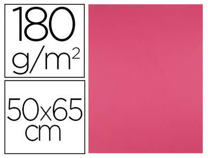 LIDERPAPEL - CARTULINA 50X65 CM 180G/M2 FUCSIA PAQUETE DE 25 (Ref.CX63)