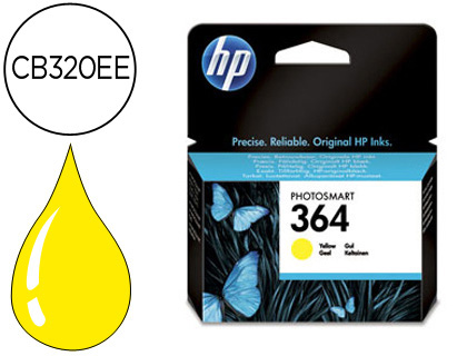 HP ( HEWLETT PACKARD ) - Cartuchos ORIGINALES Inyección De Tinta 364 Amarillo (Ref.CB320EE#ABE)