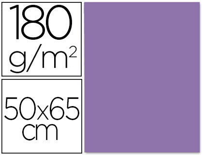 LIDERPAPEL - CARTULINA 50X65 180 GR PURPURA PAQUETE DE 25 (Ref.CT51)