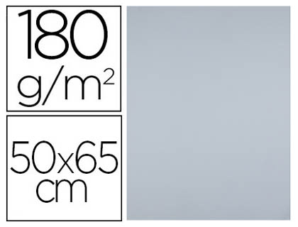 LIDERPAPEL - CARTULINA 50X65 180 GR GRIS PAQUETE DE 25 (Ref.CT53)