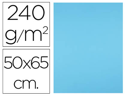LIDERPAPEL - CARTULINA 50X65 CM 240G/M2 AZUL TURQUESA (Ref.CX05)