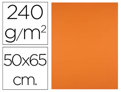 LIDERPAPEL - CARTULINA 50X65 CM 240G/M2 NARANJA (Ref.CX09)