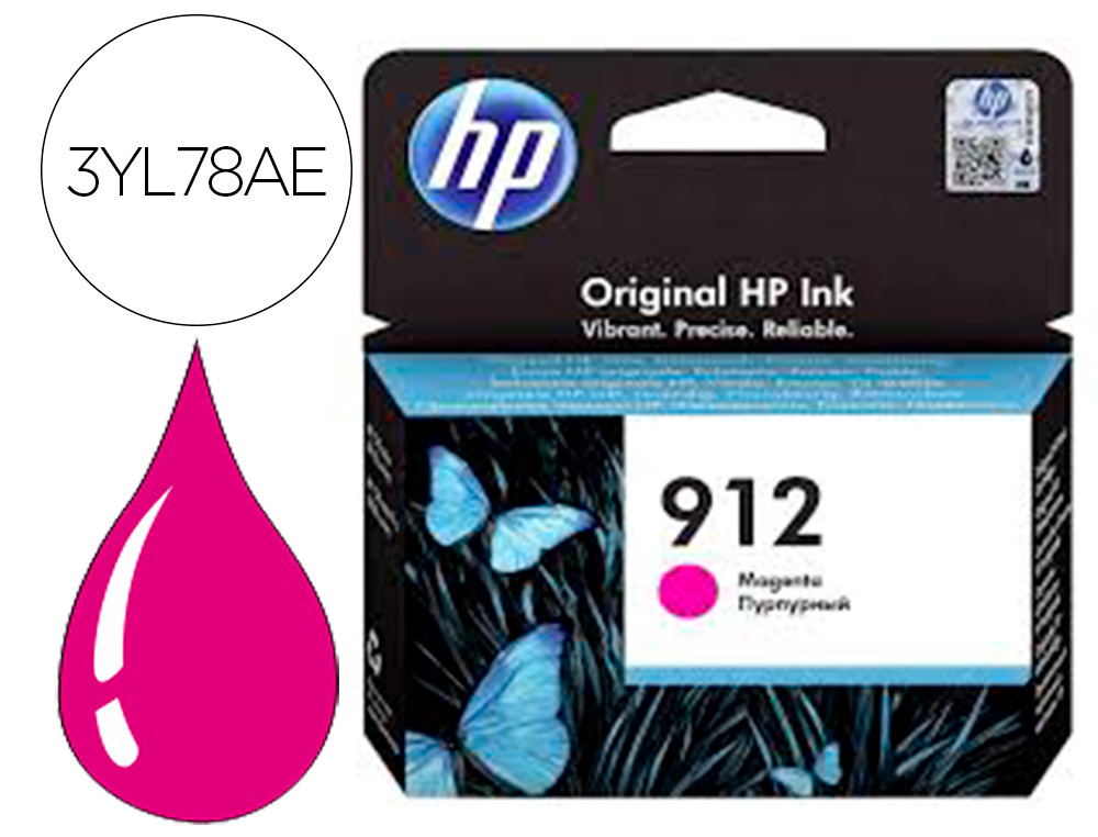 HP ( HEWLETT PACKARD ) - Ink-jet 912 officejet 8010 / 8020 / 8035 magenta 315 pag (Ref. 3YL78AE)