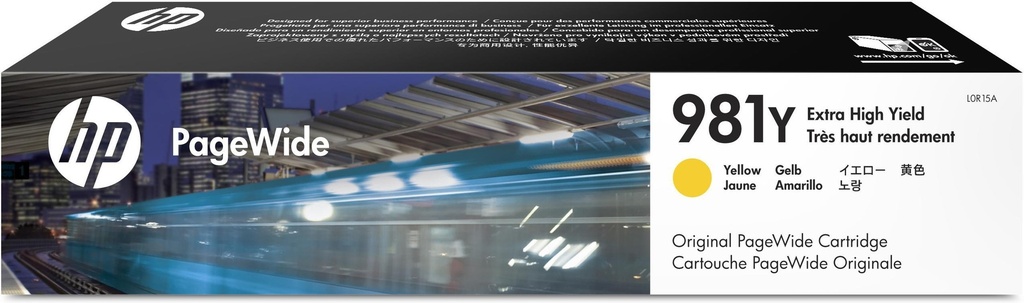 HP ( HEWLETT PACKARD ) - Cartucho ORIGINALES PageWide 981Y Amarillo de Alto Rendimiento (Ref.L0R15A)