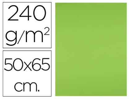 LIDERPAPEL - CARTULINA 50X65 CM 240G/M2 VERDE HIERBA (Ref.CX16)