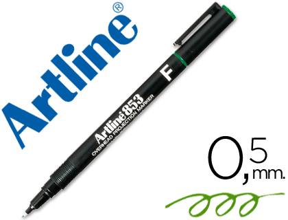 ARTLINE - ROTULADOR RETROPROYECCION PUNTA FIBRA PERMANENTE ERDE -PUNTA REDONDA 0.5 MM (Ref.EK-853 V)