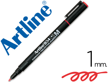ARTLINE - ROTULADOR RETROPROYECCION PUNTA FIBRA PERMANENTE OJO -PUNTA REDONDA 1 MM (Ref.EK-854 R)