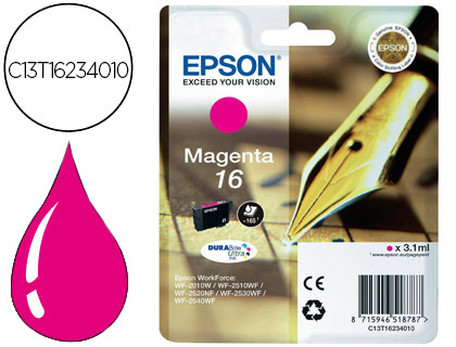 EPSON - Cartuchos ORIGINALES Inyección De Tinta INY MG DURA16 165P (Ref.C13T16234012)