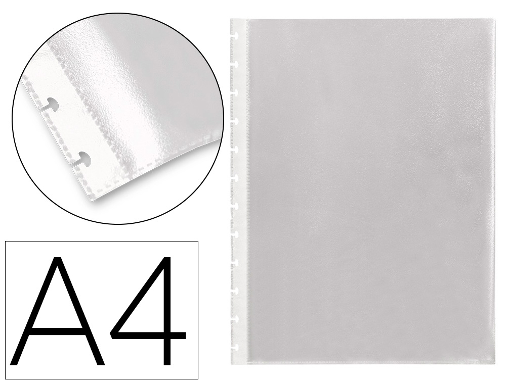 LIDERPAPEL - RECAMBIO FUNDA INTERCAMBIABLES DIN A4 BOLSA DE 10 UNIDADES (Ref.WR01)
