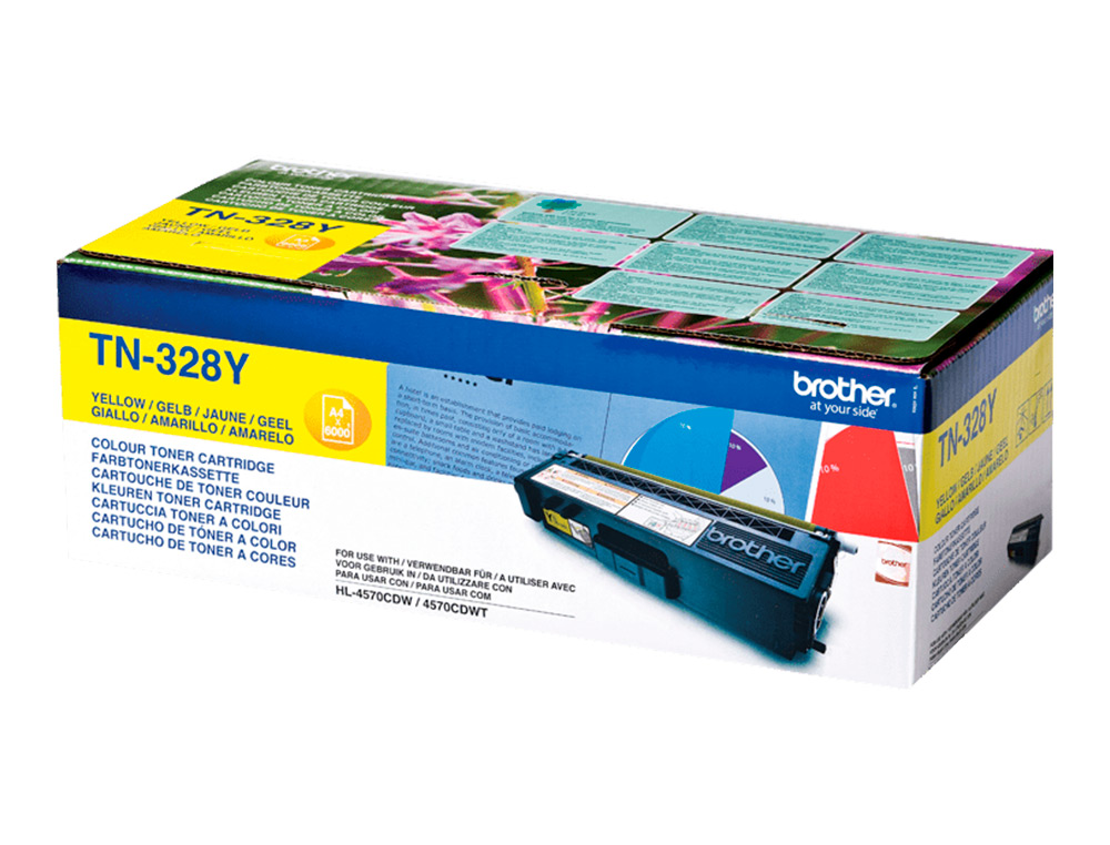 BROTHER - Toner Laser ORIGINALES Amarillo 43148 (Ref.TN328Y)