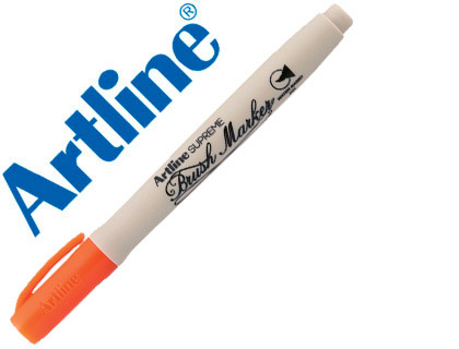 ARTLINE - ROTULADOR SUPREME BRUSH PINTURA BASE DE AGUA PUNTA TIPO PINCEL TRAZO VARIABLE NARANJA (Ref.EPF-F-NA)