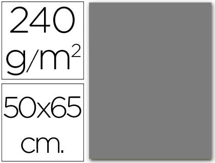 LIDERPAPEL - CARTULINA 50X65 CM GRIS 240 GR UNIDAD (Ref.CX47)