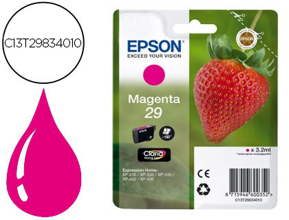 EPSON - Cartuchos ORIGINALES Inyección De Tinta INY MG CLHOME29 (Ref.C13T29834012)
