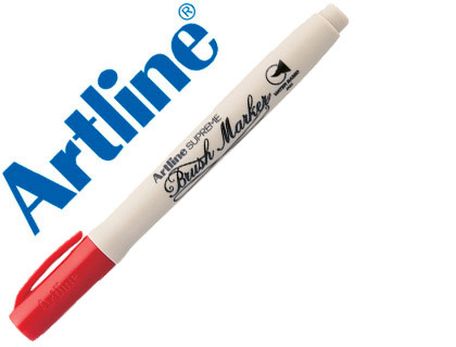 ARTLINE - ROTULADOR SUPREME BRUSH PINTURA BASE DE AGUA PUNTA TIPO PINCEL TRAZO VARIABLE ROJO (Ref.EPF-F-RO)