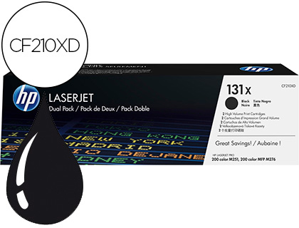 HP ( HEWLETT PACKARD ) - Toner Laser ORIGINALES 131X Negro (Ref.CF210XD)