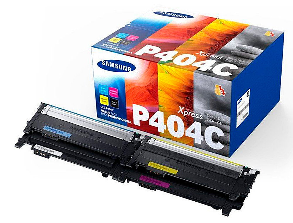 SAMSUNG - Toner Laser ORIGINALES P404C SL C430W / C480 / C480FN / C480FW / C480W PACK: MAGENTA, CIAN, AMARILLO Y NEGRO 1.000 PAG (Ref.CLT-P404C/ELS)