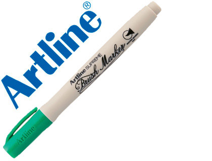 ARTLINE - ROTULADOR SUPREME BRUSH PINTURA BASE DE AGUA PUNTA TIPO PINCEL TRAZO VARIABLE VERDE (Ref.EPF-F-VE)