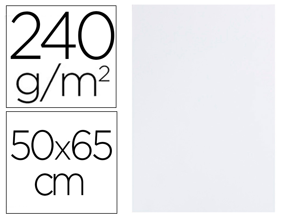 LIDERPAPEL - CARTULINA 50X65 CM 240G/M2 BLANCO (Ref.CX01)