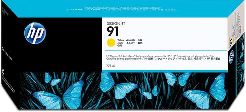 HP ( HEWLETT PACKARD ) - Cartuchos ORIGINALES Inyección De Tinta 91 Amarillo (Ref.C9469A)