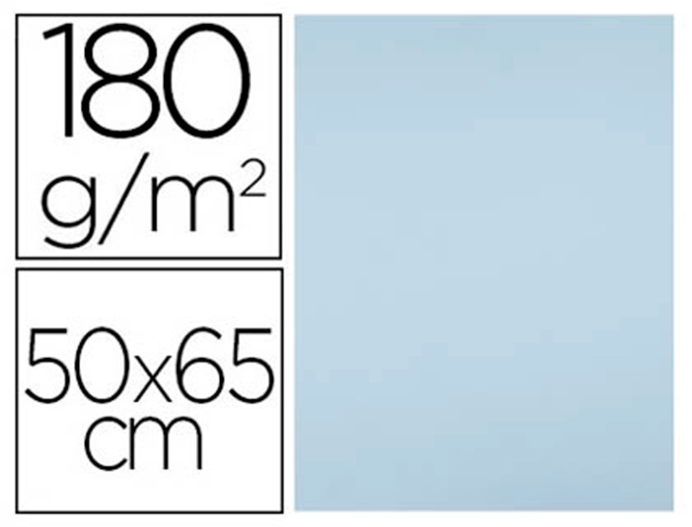 LIDERPAPEL - CARTULINA 50X65 CM 180G/M2 AZUL (Ref.CX21)