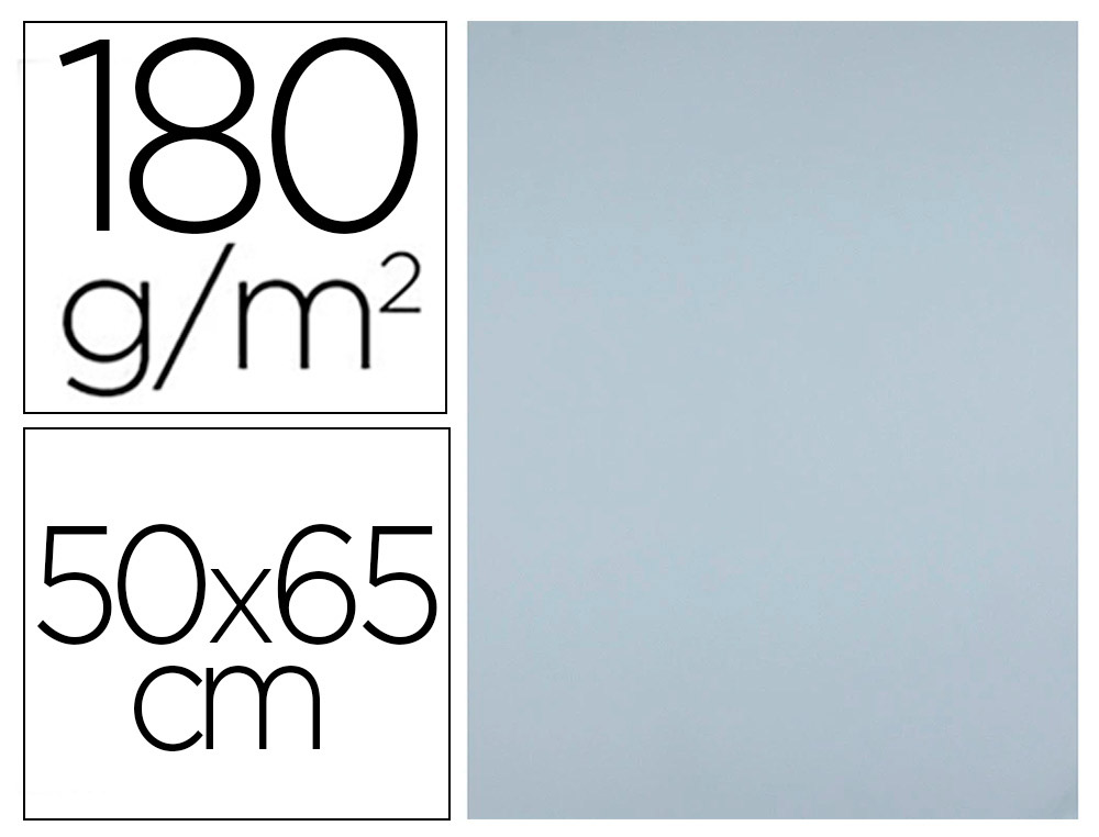 LIDERPAPEL - CARTULINA 50X65 CM 180 GR GRIS UNIDAD (Ref.CT36)