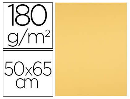 LIDERPAPEL - CARTULINA 50X65 CM 180 GR ORO UNIDAD (Ref.CT40)
