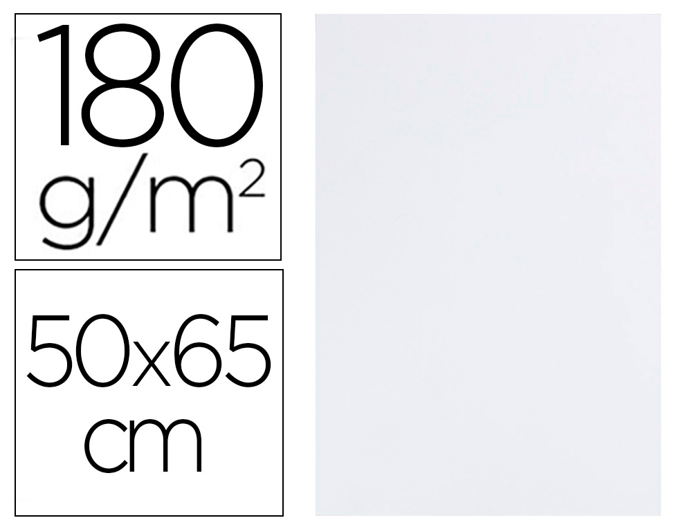 LIDERPAPEL - CARTULINA 50X65 CM 180G/M2 BLANCO (Ref.CX23)