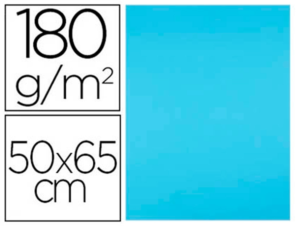 LIDERPAPEL - CARTULINA 50X65 CM 180G/M2 CELESTE (Ref.CX24)