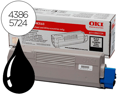 OKI - Toner Laser ORIGINALES Negro (Ref.43865724)
