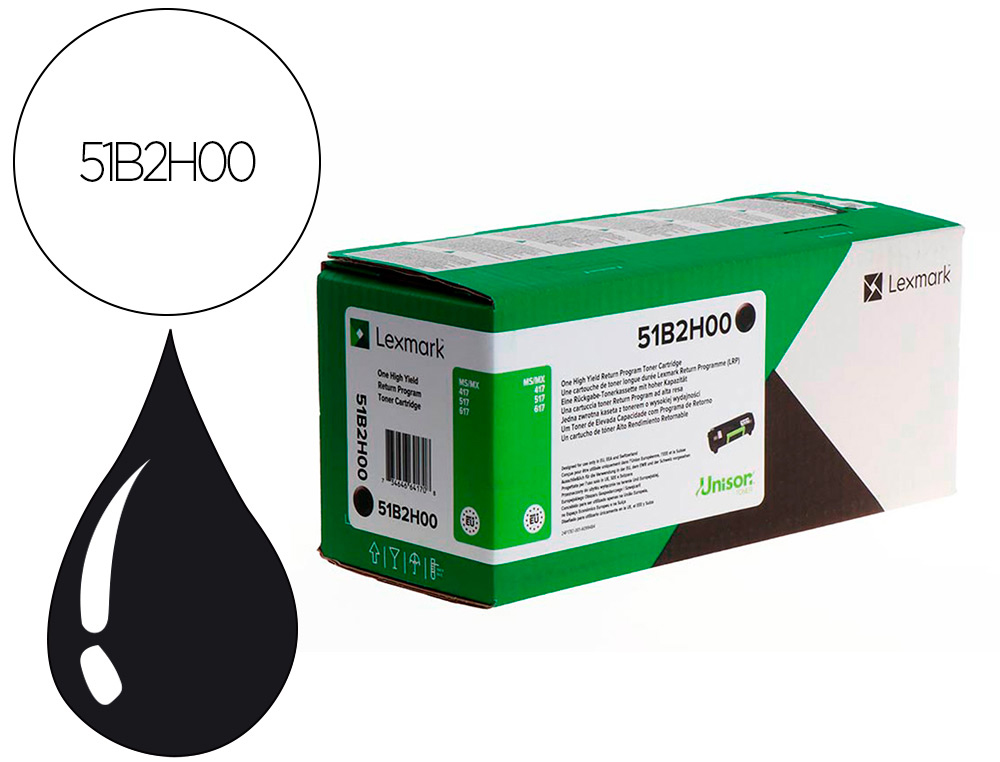 LEXMARK - Toner laser 51b2h00 ms417 / mx417 negro 8500 paginas (Ref. 51B2H00)
