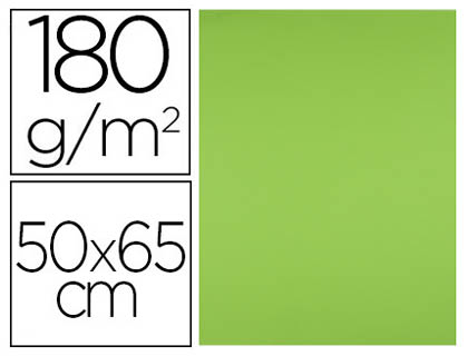 LIDERPAPEL - CARTULINA 50X65 CM 180G/M2 VERDE HIERBA (Ref.CX34)