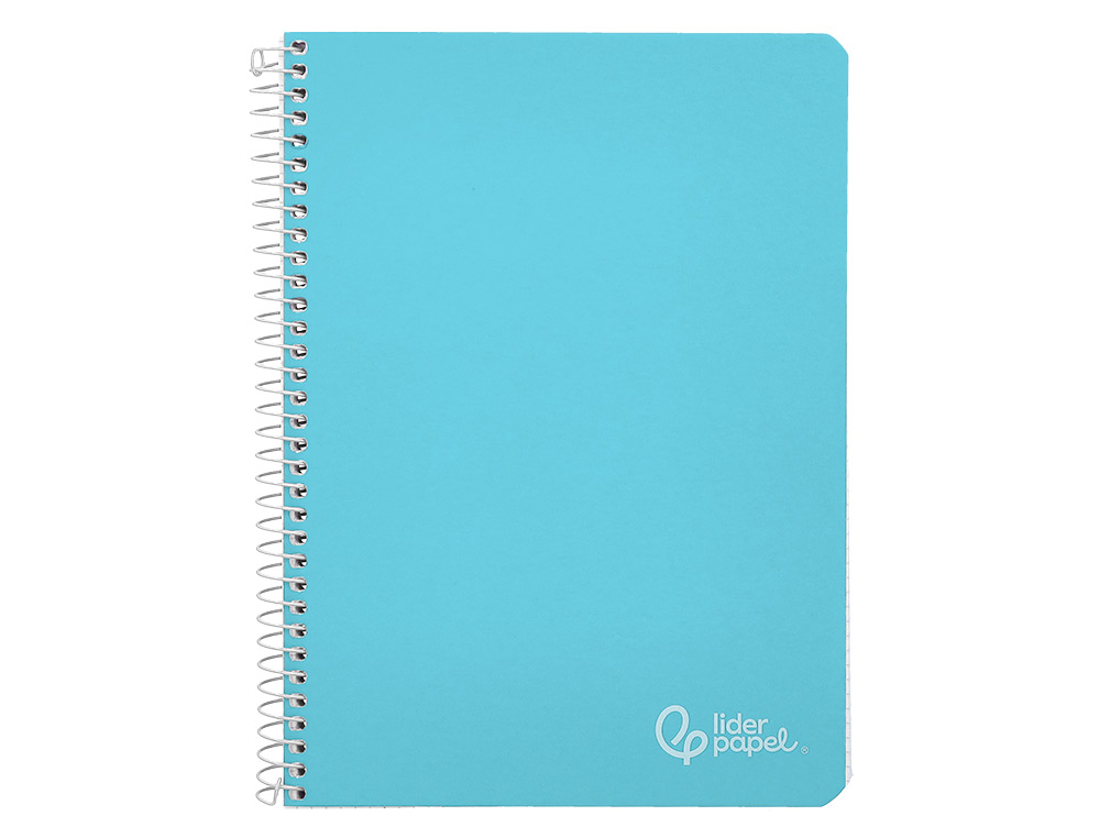 LIDERPAPEL - CUADERNO ESPIRAL CUARTO INSPIRE TAPA DURA 80H 60 GR CUADRO 4MM CONMARGEN AZUL (Ref.BC22)