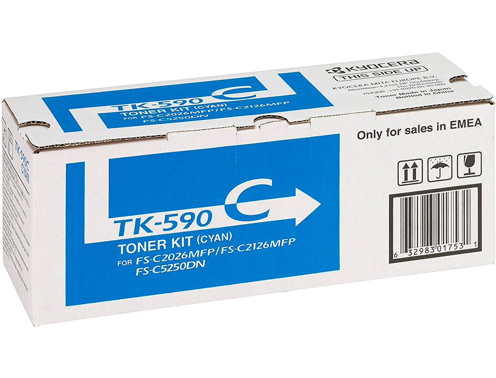 KYOCERA MITA - Toner Laser ORIGINALES TK590C CYAN 5K (Ref.1T02KVCNL0)
