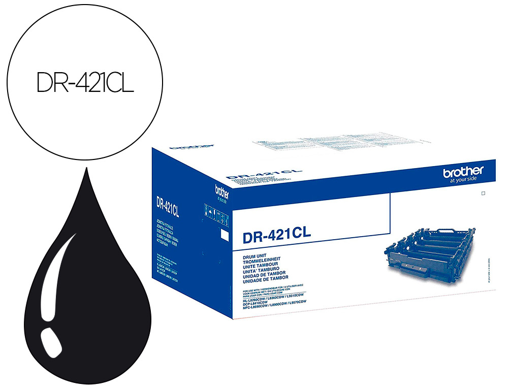 BROTHER - Tambor dr-421cl cuatricolor para impresoras dcp-l8410cdw / l8260cdw / l8900cdw / l9570cdw / (Ref. DR-421CL)