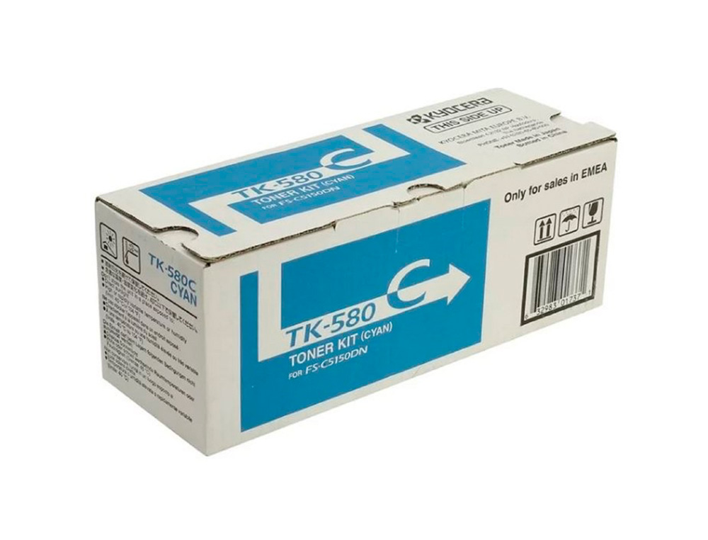 KYOCERA MITA - CONSUMIBLE IMPRESORA LASER KYOCERA TONER CIAN TK-580C X FS-C5150DN (Ref.1T02KTCNL0)