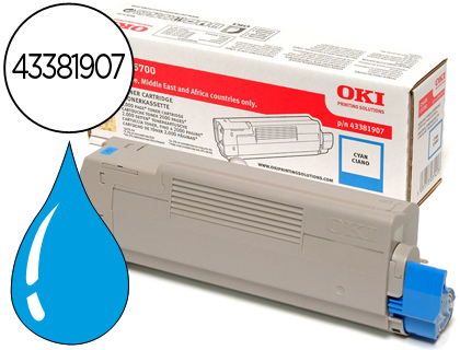 OKI - Toner Laser ORIGINALES Cyan (Ref.43381907)