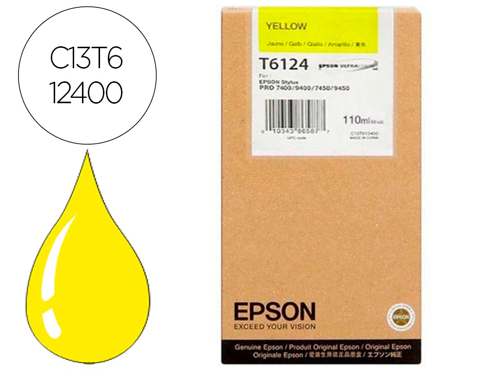EPSON - Ink-jet gf stylus photo 7450/9450 amarillo alta capacidad (Ref. C13T612400)