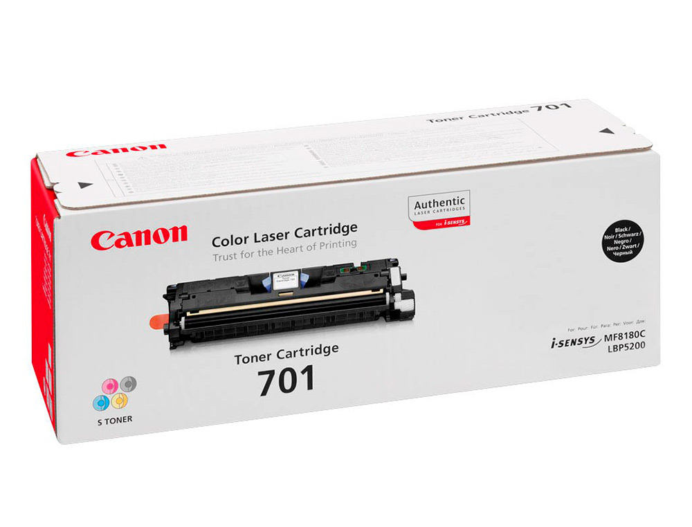 CANON - Toner Laser ORIGINALES CRG701BK Negro 5.000pg (Ref.9287A003)