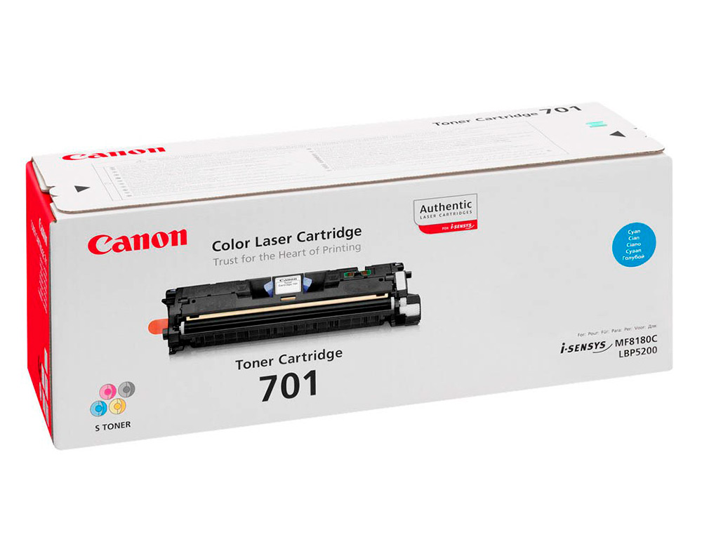 CANON - Toner Laser ORIGINALES 701 CYAN 4K (Ref.9286A003)