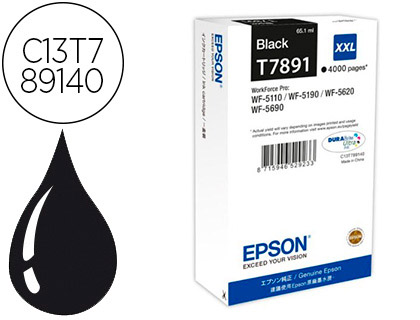 EPSON - Cartucho de Inyeccion T7891XXL Black Negro (Ref.C13T789140)