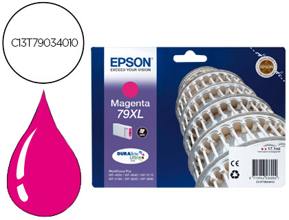EPSON - Cartuchos ORIGINALES Inyección De Tinta 79XL DBRT UL MG (Ref.C13T79034010)