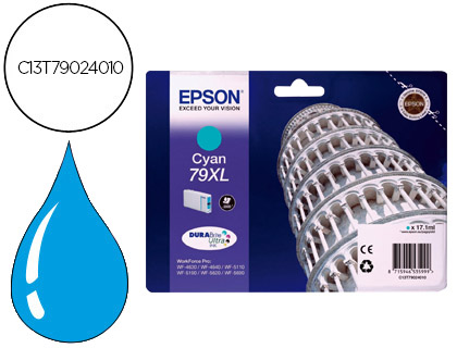 EPSON - Cartuchos ORIGINALES Inyección De Tinta 79XL CYAN (Ref.C13T79024010)