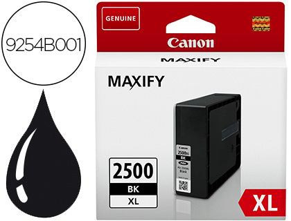 CANON - Cartuchos ORIGINALES Inyección De Tinta PGI-2500 XL BK AA (Ref.9254B001)