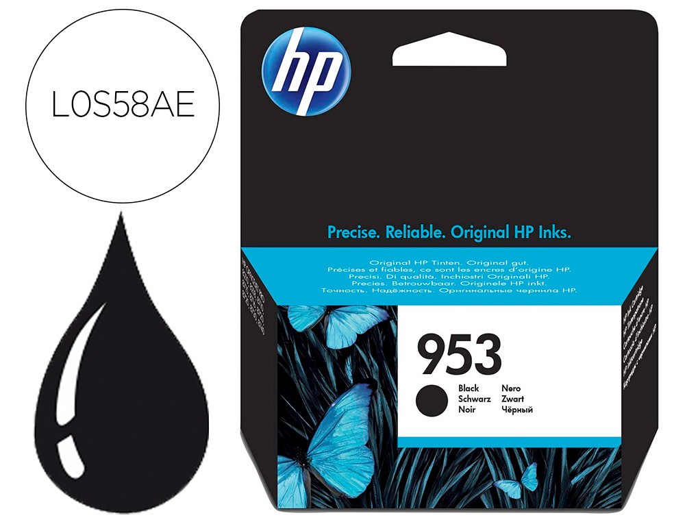 HP ( HEWLETT PACKARD ) - INK-JET 953 OFFICEJET PRO 8210 / 8218 / 8710 / 8715 / 8718 / 8719 / 8720 / 8725 / 8730 / 874 NEGRO 1.000 PAG (Ref.L0S58AE#BGY)
